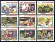 Grenada Grens 1982 Disney / Christmas / Mice 9v set b2033h
