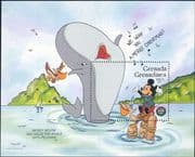 Grenadines of Grenada 1986 Disney/ Christmas/ Mickey/ Whale/ Singing/ Cartoons 1v m/s (ad1157)