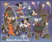 Grenadines of Grenada 1988 Disney/ Christmas/ Mickey/ Train/ Cartoons/ Animation 1v m/s (b6724h)