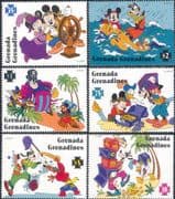 Grenadines of Grenada 1995 Disney/ Pirates/ Mickey/ Minnie/ Donald/ Cartoons 6v set (d00312)