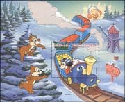 Grenadines of Grenada 1998 Disney/ Christmas/ Mickey/ Train/ Cartoons/ Animation 1v m/s (ad1131)
