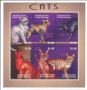 Grenadines of Grenada 2000 Domestic Cats/ Animals/ Nature/ Pets 6v m/s (b2105m)