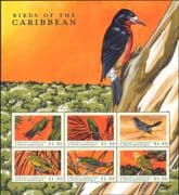 Grenadines of Grenada 2000 Parrots/ Thrush/ Birds/ Nature/ Wildlife 6v sht (b387n)