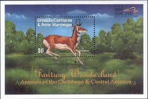 Grenadines of Grenada 2000  Pronghorn/ Antelope/ Nature/ StampEx  1v m/s  (s3470x)