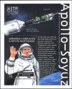 Grenadines of Grenada 2000 Space Link-up/ Apollo/ Soyuz/ Astronauts/ Rockets 1v m/s (b4682d)