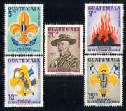 Guatemala 1966 Scouts / Baden-Powell / Fire / Flame 5v n27389