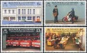 Guernsey 1979 Post Office/ Motorbike/ Vans/ Postal Transport/ Buildings 4v set (s4560)