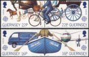 Guernsey 1988 Europa/ Plane/ Horse/ Cycling/ Bike/ Van/ Boat/ Transport 4v set (n26170)