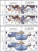 Guernsey 1988 Europa /Plane/ Horse/ Cycling/ Bikes/ Van/ Boat/ Transport 4v set c/b (n26170a)