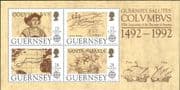 Guernsey 1992 Europa/ Ships/ Columbus 500th/ Sailing/ Sail/ Boats/ Explorers 4v m/s (b6225a)