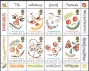 Guernsey 1995 Butterfly/ Fish/ Sea Shells/ Food/ Wine/ Tourism/ Greetings/ Cartoons/ Animation 8v sht (b6222)