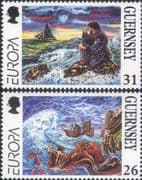Guernsey 1997 Europa/ Victor Hugo/ Books/ Boats/ Octopus/ Tales & Legends 2v set (s4534)