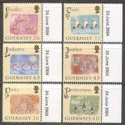 Guernsey 2004 Boats / Fish / Crowns / Castle 6v set (n26981)