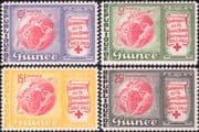 Guinea 1963 Red Cross 100th / Health/ Welfare/ Medical/ Space Capsule/ Maps 4v set (n43505w)