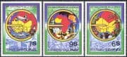 Guinea 1982 Trains/Ships/ Railways/Aviation/ Mining/Crops/Oil/Gems/Transport 3v set n42937