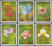 Guinea 1995 Lily/ Poppy/ Rose/ Iris/ Coneflower/ Flowers/ Plants/ Nature 6v set (b5286)