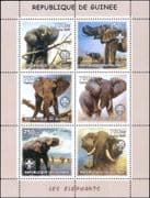 Guinea 2002 African Elephants/ Wildlife/ Animals/ Nature/ Scouts 6v sht (s5032)