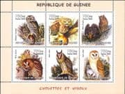 Guinea 2002 Barn Owl/ Tawny/ Scops/Owls/ Raptors/ Birds/ Environment/ Conservation 6v sht (s5345)