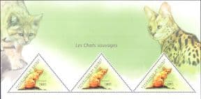 Guinea 2011  Wild Cats/ Wildlife/ Nature/ Sand Cat/ Conservation  3v m/s  (b4932r)