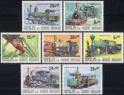 Guinea-Bissau 1984 Trains/ Steam Locomotives/ Railways/ Rail/ Transport 7v set (n22527b)