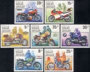 Guinea Bissau 1985 Motorcycles/ Motor Bikes/ Transport/ Harley/ BMW/ Moto Guzzi 7v set (n11236)