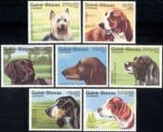 Guinea-Bissau 1988 Terrier/ Pointer/ Basset Hound/ Working Dogs/ Animals/ Pets 7v set (b3612)