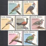 Guinea Bissau 1989 Pigeons / Doves / Pheasant / Birds / nature / Wildlife 7v set (b4269)