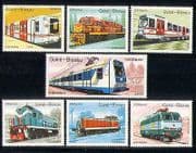 Guinea Bissau 1989 Trains / Rail / Transport 7v set n22527a