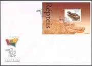 Guinea Bissau 2002 Reptiles / Crocodiles / Animals / Nature / Wildlife 1v m / s FDC s3303