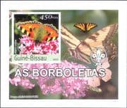 Guinea-Bissau 2003 Butterflies/ Insects/ Nature IMPERFORATE DELUXE m/s (b5306a)
