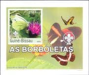 Guinea-Bissau 2003 Butterflies /Insects/ Nature IMPERFORATE DELUXE m/s (b5306b)
