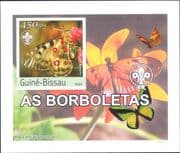 Guinea-Bissau 2003 Butterflies/ Insects/ Nature IMPERFORATE DELUXE m/s (b5306e)
