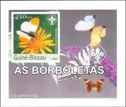 Guinea-Bissau 2003 Butterflies/ Insects/ Nature IMPERFORATE DELUXE m/s (b5306f)