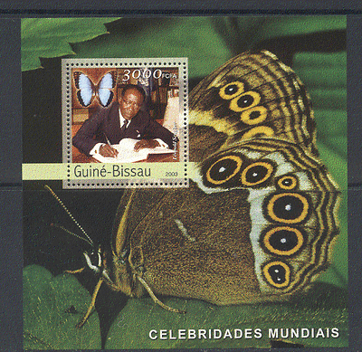 Guinea Bissau 2003 BUTTERFLIES / Personality m / s n12313