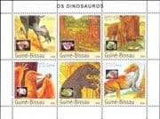Guinea-Bissau 2003 Dinosaurs/ Prehistoric Animals/ Minerals/ Nature 6v m/s (s1032j)