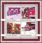 Guinea-Bissau 2003 Fire Engines / Firemen / Emergency / Rescue / transport 4v m / s n34555