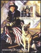 Guinea-Bissau 2003 Fireman / Fire Fighter / Firemen / Emergency Rescue / Dog m / s n35132