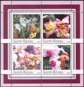 Guinea Bissau 2003 Orchids/ Fungi/ Flowers/ Mushrooms/ Plants/ Nature 4v m/s (n10339)
