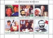 Guinea-Bissau 2003 People/ Einstein/ Dunant/ Mandela/ Pope John Paul II/ Diana 6v m/s (b35313f)