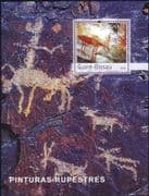 Guinea-Bissau 2003 Rock Art/ Paintings/ Deer/ Prehistoric/ Animals 1v m/s (s1032m)