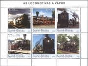 Guinea Bissau 2003 Trains/ Steam Engines/ Locomotives/ Rail/ Railways/ Transport 6v m/s (n13830c)