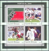 Guinea Bissau 2004 Football/ Euro 2004/ Soccer/ Sports/ Games/ Beckham/ Figo/ Zidane/ Players 4v m/s (n10343)