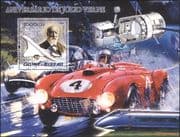 Guinea Bissau 2005 Jules Verne/ Writer/ Concorde/ Ferrari/ Cars/ Space/ Transport 1v m/s (n14102)