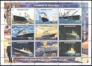 Guinea Titanic / Maritime / SHIPWRECK / Ships / Transport / Nautical 9v sht ref:b4382