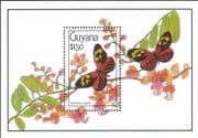 Guyana 1990 Butterflies/ Insects/ Nature/ Butterfly/ Conservation 1v m/s (s2367d)
