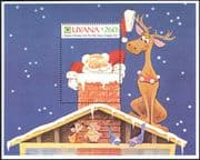 Guyana 1991 Disney/ Christmas/ Reindeer/ Santa/ Birds/ Mice/ Cartoons/ Amimation 1v m/s (n26690)
