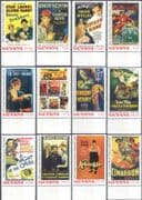Guyana 1992 Classic Cinema Posters/ Movies/ Films/ Art/ Actors 12v set (n46537)
