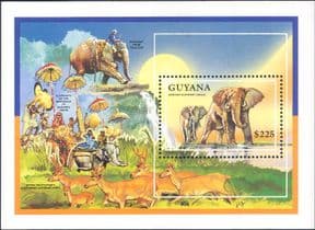 Guyana 1992  Elephants/ Animals/ Nature/ Wildlife/ Conservation  1v m/s  (b4372m)