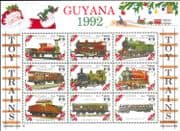 Guyana 1992 Model Railways/ Steam Trains/ Rail/ Engines/ Toys/ Transport/ StampEx 9v sht (n9790n)