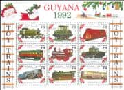 Guyana 1992 Model Railways/ Trains/ Rail/ Toys/ Transport/ StampEx 9v sht (b9790y)